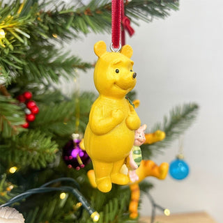 Winnie The Pooh & Piglet Christmas Tree Decoration, Gisela Graham 7cm