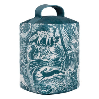 Winter Woods Forest Animals Doorstop | Fabric Cube Door Stop with Handle - 18cm