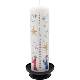 Wise Men Christmas Advent Candle | Christmas Calendar Pillar Candle - 20cm