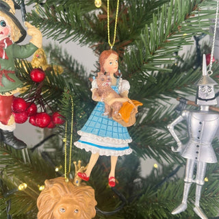 Wizard of Oz Christmas Baubles, Set of 6 Gisela Graham Resin Tree Decorations