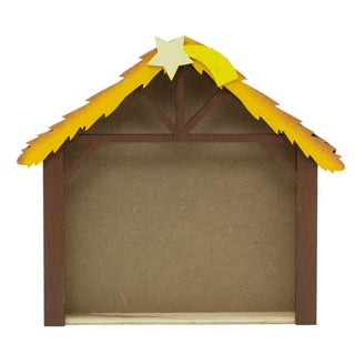 Wooden Nativity Scene with Mini Figures & Stable | Christmas Nativity Set