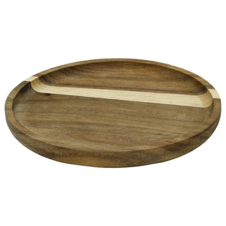 Wooden Trinket Tray, 15cm Round Rustic Trinket Dish in Natural Wood