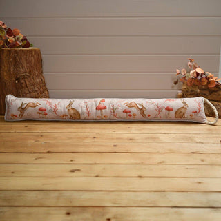 Woodland Animal Fabric Draught Excluder | Door Draught Cushion with Handle 92cm