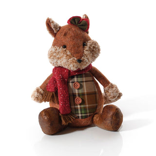 Woodland Fox Doorstop | Cute Fabric Fox Shaped Animal Doorstop for Home - 28cm