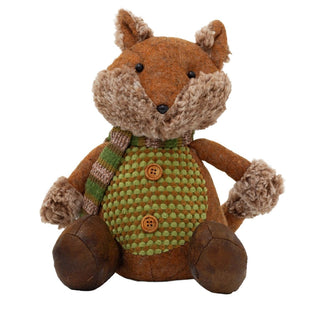 Woodland Fox Doorstop | Cute Fabric Fox Shaped Animal Doorstop for Home - 28cm