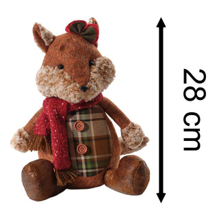 Woodland Fox Doorstop | Cute Fabric Fox Shaped Animal Doorstop for Home - 28cm
