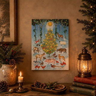 Woodland Magic Christmas Advent Calendar, A4 Vintage Woodland Illustration