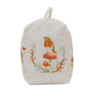 Woodland Rabbit Fabric Doorstop | Decorative Animal Door Stop with Handle