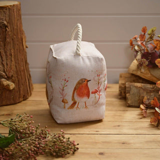 Woodland Rabbit Fabric Doorstop | Decorative Animal Door Stop with Handle