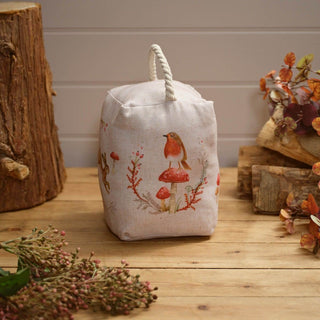 Woodland Rabbit Fabric Doorstop | Decorative Animal Door Stop with Handle