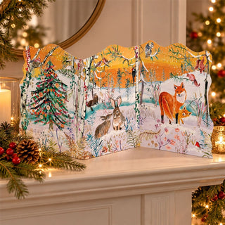 Woodland Winter Solstice Trifold Christmas Advent Calendar, 22.5cm 24 Door