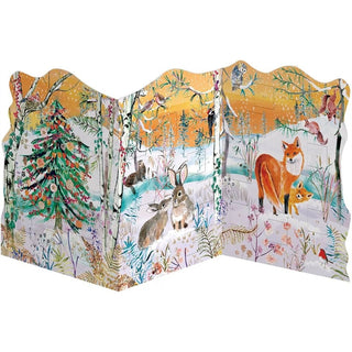 Woodland Winter Solstice Trifold Christmas Advent Calendar, 22.5cm 24 Door