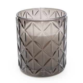 Woodsage & Sea Salt Scented Candle, 10cm Black Glass Jar with White Wax