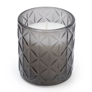 Woodsage & Sea Salt Scented Candle, 8cm Black Embossed Glass Jar, Single Wick
