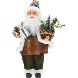 Workshop Standing Santa Figure | Traditional Father Christmas Ornament - 45cm