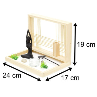 Yoga Thai Zen Garden Set | Desktop Stress Relief Meditation Candle Holder | Buddha Tealight Candle Holder