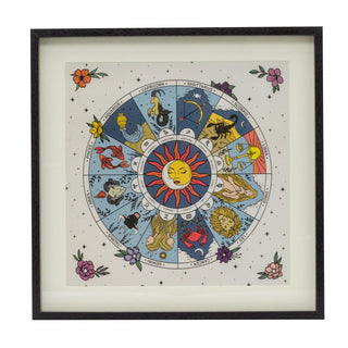 Zodiac Framed Wall Art | Astrological Chart Wall Art Star Sign Horoscope Poster
