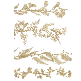 170cm Gold Leaf Garland Glitter Garland Christmas | Artificial Vine Christmas Tree Garlands | Leaf Garland - Design Varies One Supplied