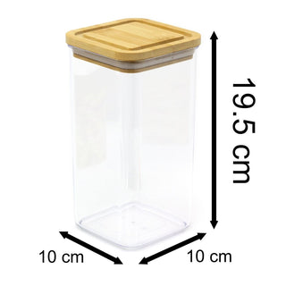 19.5 x 10cm Stackable Airtight Food Storage Container | Kitchen Food Storage Jar With Lid | Plastic Food Storage Container Kitchen Jar With Lid -1100ml