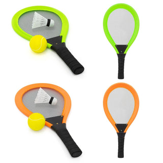 2 Player Soft Tennis Set With Soft Ball And Shuttlecock | Outdoor Beach Toy Tennis Rackets For Kids To Play Tennis or Badminton | Kids Garden Toys