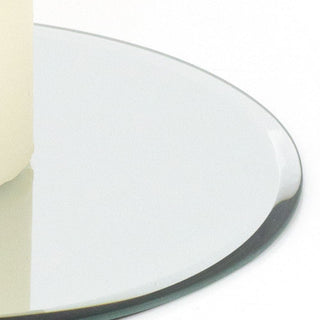 20cm Elegant Round Glass Coaster Decorative Mirror Plate | Mirror Glass Display Candle Plate | Mirrored Candle Tray Vanity Perfume Tray