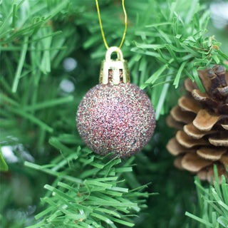 24 Piece Pink Mini Christmas Baubles | Christmas Tree Decorations | Pink Xmas Baubles Christmas Decor