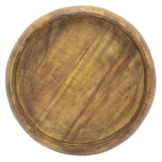 33cm Large Mango Wood Fruit Bowl | Salad Bowl Kitchen Serving Bowl | Rustic Wooden Display Bowl
