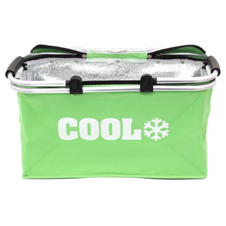 35L Cool Bag Insulated Picnic Basket | Portable Cooler Bag Lunch Hamper Bag | Camping Cooler Shopping Bag With Handles - Colour Varies One Supplied