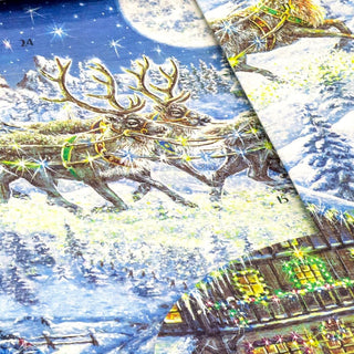 3D Christmas Advent Calendar Magical Sleigh Ride | Fold Out Advent Calendar Traditional Advent Calendar | Picture Advent Calendar Paper Advent Calendar