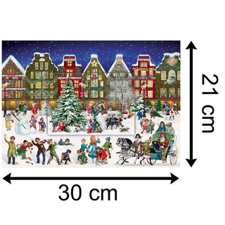 3D Lenticular Winter Town Advent Calendar | Traditional Christmas Advent Calendar | Picture Advent Calendar