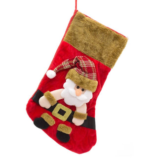 3D Plush Christmas Stocking Xmas Stockings | Festive Adult Christmas Stocking | Kids Christmas Stocking Fireplace Decorations
