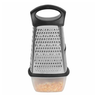 4 Sided Cheese Grater With Fitted Container | Stainless Steel Cheese Grater And Storage Tub | Kitchen Grater Food Grater Box Grater