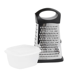 4 Sided Cheese Grater With Fitted Container | Stainless Steel Cheese Grater And Storage Tub | Kitchen Grater Food Grater Box Grater