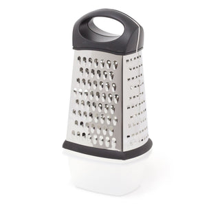 4 Sided Cheese Grater With Fitted Container | Stainless Steel Cheese Grater And Storage Tub | Kitchen Grater Food Grater Box Grater