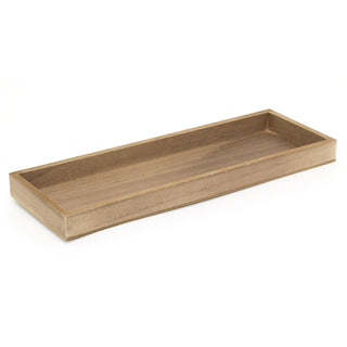 40cm Contemporary Wooden Display Tray Candle Tray | Trinket Tray Jewellery Dish | Rectangle Wood Display Dish