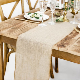 5m Natural Jute Hessian Table Runner | Rustic Dining Table Decorations | Wedding Decorations Christmas Table Runner