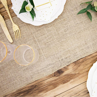 5m Natural Jute Hessian Table Runner | Rustic Dining Table Decorations | Wedding Decorations Christmas Table Runner