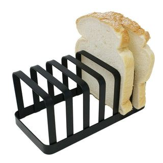 6 Slice Flat Iron Toast Rack | Toast Rack 6 Slice Black Metal | 6 Slot Toast Rack Toast Holder