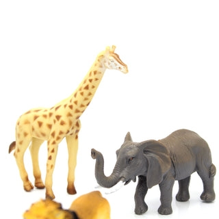 Children's Pack Of 6 Wild Jungle Plastic Figures Safari Toy Animals