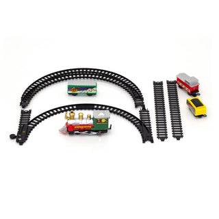 9 Piece Battery Operated Mini Christmas Train Set | Festive Toy Train Set With 57cm Track Christmas Decoration | Toy Railway And Train Set For Kids