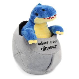 Adopt A Dinosaur In An Egg Plush Soft Toy Baby Tyrannosaurus Rex ~ Blue T Rex