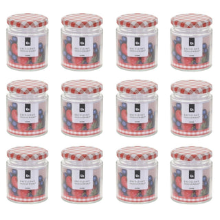Airtight Round Glass Jam Jars With Metal Lids | Multipack Kitchen Preserving Jars - 250ml