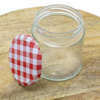 Airtight Round Glass Jam Jars With Metal Lids | Multipack Kitchen Preserving Jars - 250ml