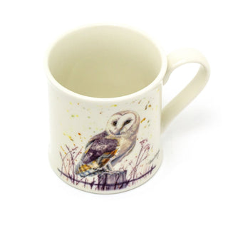 Barn Owl Fine China Coffee Cup | Woodland Owl Wildlife Tea Mug for Hot Drinks