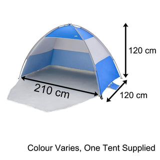 Beach Tent Sun Shade Canopy Uv50 Protection | Beach Sun Tent Beach Shelter | Outdoor Garden Sun Shelter - Colour Varies One Tent Supplied