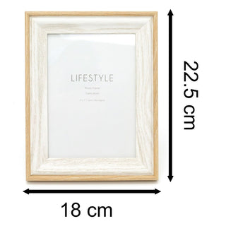 Beautiful 5x7 Natural Edge Photo Frame | Freestanding Single Aperture 5x7 Picture Frame | White Picture Frame Tabletop Photo Frame 5x7