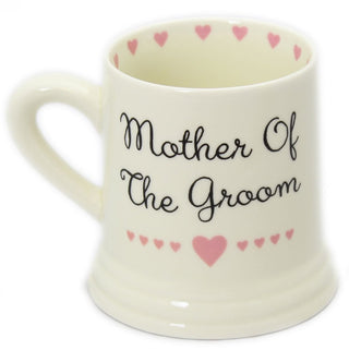 Boxed Ceramic Heart Wedding Favour Gift Mug ~ Mother Of The Groom