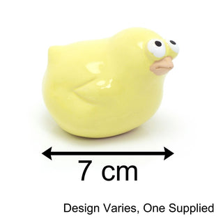 Ceramic Easter Chick Ornament | Yellow Spring Chick Figurine | Bird Statue Chick Decorations Easter Gift - Design Varies One Supplied