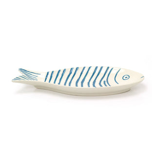 Ceramic Fish Shaped Dish | Seafood Serving Platter Kitchen Fish Plate - 30cm