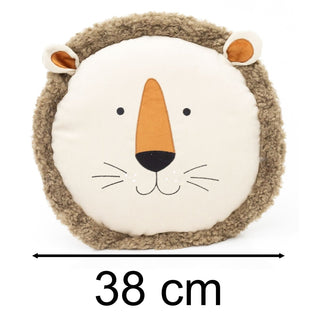 Children's Baby Lion Cub Jungle Scatter Cushion | Animal Fabric Filled Safari Sofa Cushion | Kids Wildlife Sofa Throw Cushion With Cover